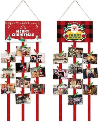 Posnetki za fotografije božičnega tovornjaka Merry Christmas Viseče kartice za prikazovanje s 40