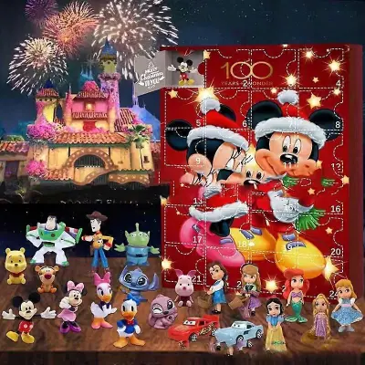 Božični adventni koledar Božični adventni koledar 24 odštevalnih šivov Disney Cute Mickey Okraski Mickey Mouse Ročno izdelana lutka s slepimi ?
