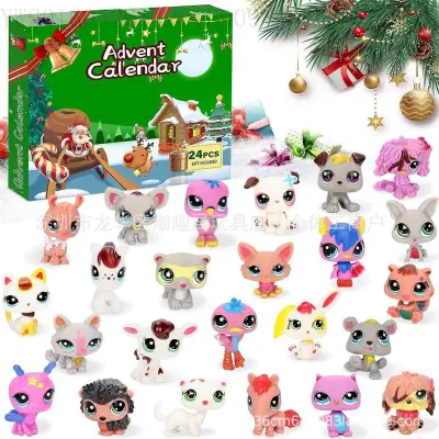 Novo prispela božična 24-dnevna anime lutka blind box odštevalnik koledar blind box okraski Božična škatla za rolete