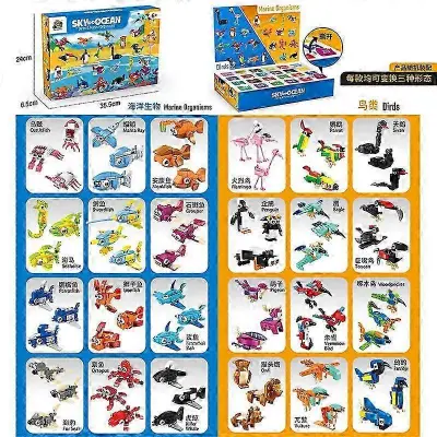 Adventni koledar Brick Blind Box, božična škatla presenečenja z dinozavri, darilo s 24 luknjami za otroke