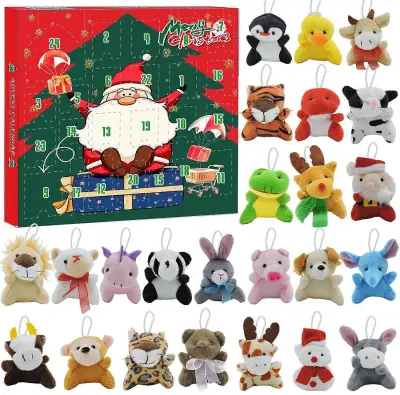 Božični led in sneg Samorog Ornament Razrezana slepa škatla Odštevalnik Adventni koledar Božično darilo Obleka