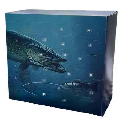 Adventni koledar Fishing Lure 24-dnevni praznični božični adventni koledar, primeren za dedka fanta