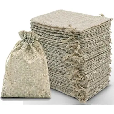 30 paketov vrečk iz jute Intckwan, majhne darilne vrečke 10 x 15 cm z vrvico