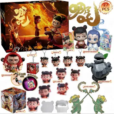 Lutka Poke Nezha Blind Box Obesek Keychain Obesek Mario Cave Glasba Blind Box Otroška Loterija Igrače