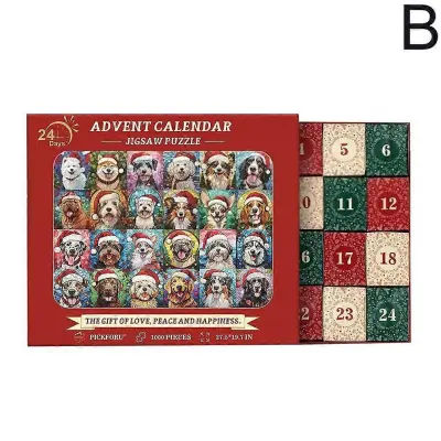 Adventni koledar Jigsaw Puzzle 24 Puzzle Blind Boxes 24 Days Christmas Countdown