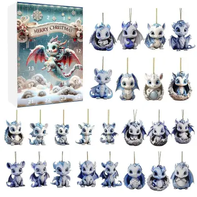 2024 New Dragon Advent Calendar Blind Box Akcijska figura Igrača Božično darilo
