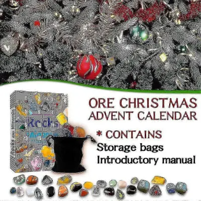 24-dnevni božični adventni koledar Rocks Minerals Blind Box Xmas Gift Walkbee
