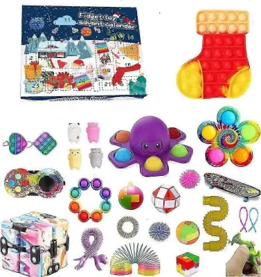 Božična slepa škatla za otroško zabavo Dekompresija DIY Odštevalni koledar Božične igrače