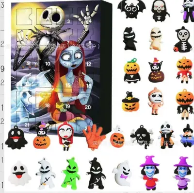 Božični adventni koledar 24 Odštevalnik Halloween Koledar Blind Box Presenečenje Halloween Smešno darilo