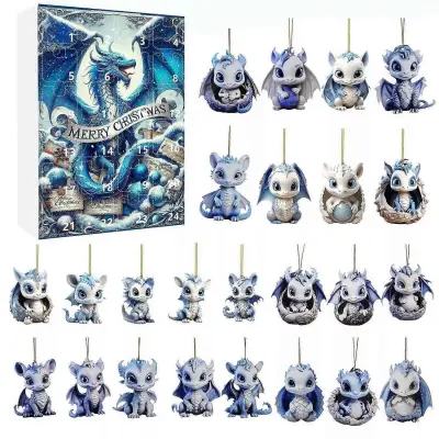 2024 New Dragon Advent Calendar Blind Box Akcijska figura Igrača Božično darilo