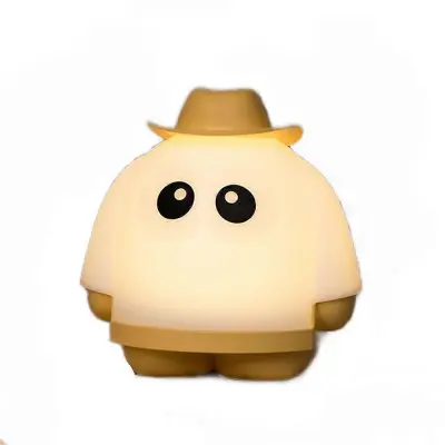 Cut Nočna Lučka Ghost Halloween Dekoracija Topla Mehka Nočna Lučka Zaščita Oči USB Polnilna Prenosna Playmate Darilo za Rojstni Dan