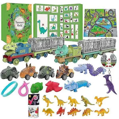 Adventni koledar dinozavrov božični koledar za otroke fantke 24-dnevno odštevanje