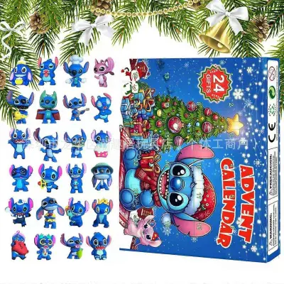 2025 Stitch Lilo & Stitch Božični adventni koledar Blind Box 24 Halloween Countdown Anime Blind Box