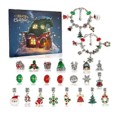 Božični nakit Adventni koledar Diy Božični adventni koledar Zapestnice