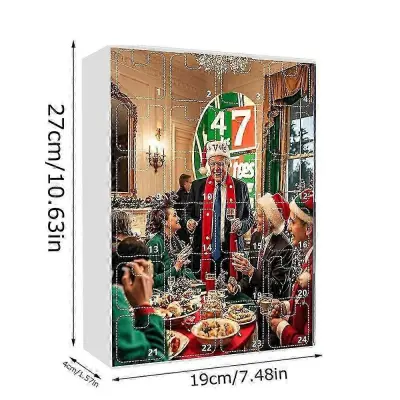 2025 2024 Trump adventni koledarji 24-dnevni božični odštevalni koledar 2D akrilni obesek, obesek za božično drevo, okras