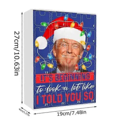2025 2024 Trump adventni koledarji 24-dnevni božični odštevalni koledar 2D akrilni obesek, obesek za božično drevo, okras