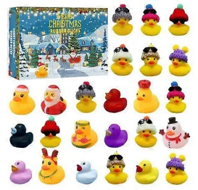 2023 Christmas Blind Box Adventni odštevalni koledar Vinyl Duck Bb Whistle Vodna igrača Darila za fantke in dekleta