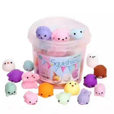 Squishies Mehke igrače 24 kosov Party Favors Kids Mochi Škatla za shranjevanje mehkih igrač