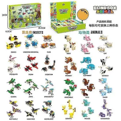 Adventni koledar Brick Blind Box, božična škatla presenečenja z dinozavri, darilo s 24 luknjami za otroke