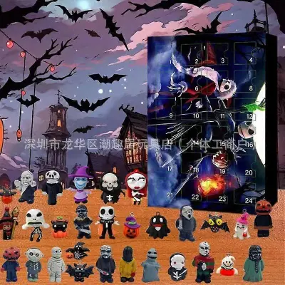 Božični adventni koledar 24 Odštevalnik Halloween Koledar Blind Box Presenečenje Halloween Smešno darilo
