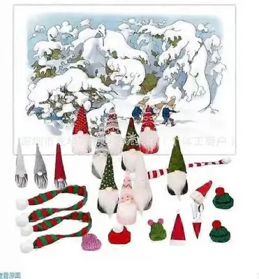 Božični Gnome Adventni koledar Gnome Plišasta punčka Igrača Blind Box