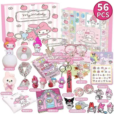 Božični adventni koledar Sanrio Kuromi My Melody Hole Music Blind Box Set LABUBU Hole Music Blind Box