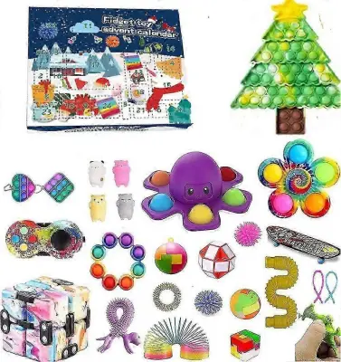 Božična slepa škatla za otroško zabavo Dekompresija DIY Odštevalni koledar Božične igrače