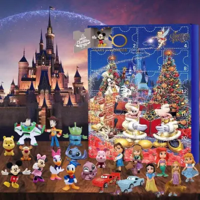 Božični adventni koledar Božični adventni koledar 24 odštevalnih šivov Disney Cute Mickey Okraski Mickey Mouse Ročno izdelana lutka s slepimi ?
