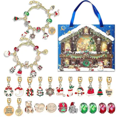24-delni DIY komplet zapestnic za božični adventni koledar cs