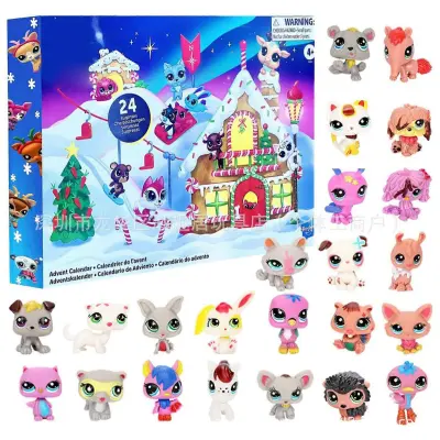Novo prispela božična 24-dnevna anime lutka blind box odštevalnik koledar blind box okraski Božična škatla za rolete