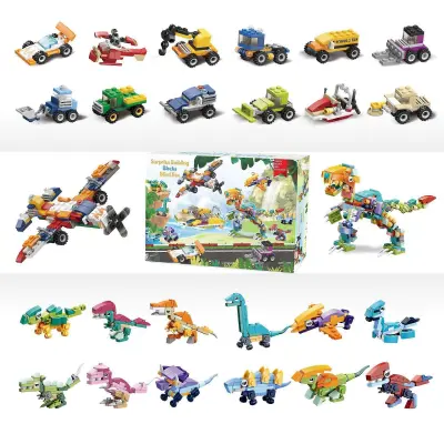 Božični odštevalnik dinozaver slepa škatla s koledarjem prihoda diy tiranozaver reks dinozaver set igrač