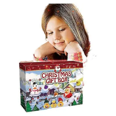 Božična gumijasta račka Adventni koledar Božična gumijasta račka Igrača Blind Box 24Gate Koledar Ustvarjalno presenečenje Toychrui612