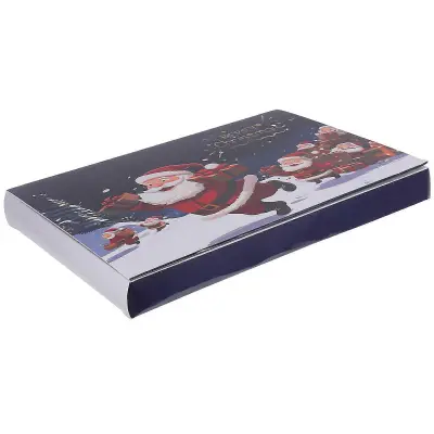 Božična odštevalna škatla za večkratno uporabo, večbarvna, 30,50 X 21,50 X 3,00 cm za praznične dobrote in darila, 1 paket