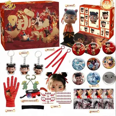 Lutka Poke Nezha Blind Box Obesek Keychain Obesek Mario Cave Glasba Blind Box Otroška Loterija Igrače