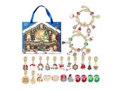 24-dnevni božični odštevalni koledar Advent Blind Box DIY komplet zapestnic