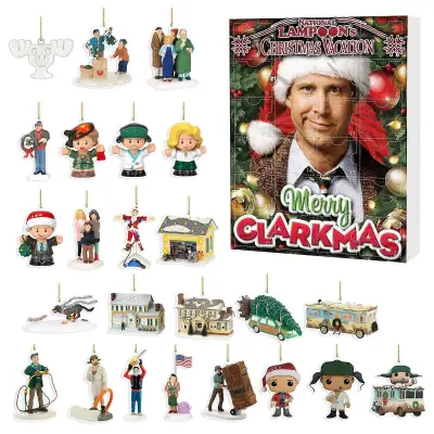 Božični adventni koledar National Lampoon's Christmas blind box ljubki akrilni okraski dekoracija za praznično vzdušje