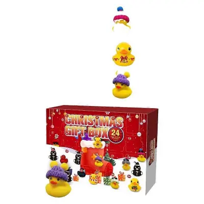 Božična gumijasta račka Adventni koledar Božična gumijasta račka Igrača Blind Box 24Gate Koledar Ustvarjalna igrača presenečenja