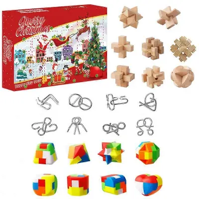 Božični adventni koledar Darilna škatla DIY Božični vlak Jezusove opeke Igrače 24-dnevna odštevalna škatla s koledarjem Presenečenje božičn