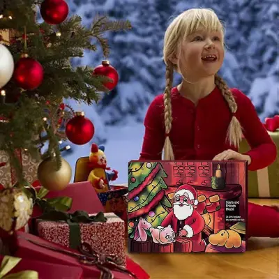 Igrača za božični adventni koledar, 24-dnevne živali iz vinilne riževe torte 3-5 cm