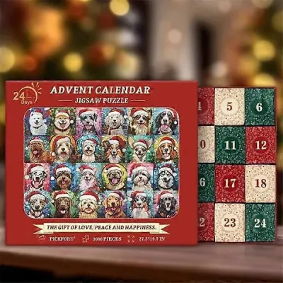 Rzp Merry Christmas Adventni koledar Dog Puzzle - Dog Puzzle 1000 kosov privzeto