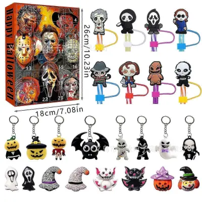 Božični adventni koledar Halloween countdown blind box klovn smrt bučni vzorec obesek Halloween blind box