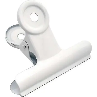 Set sponk za papir Bulldog, 2,5 in, bele, pisarniški material.