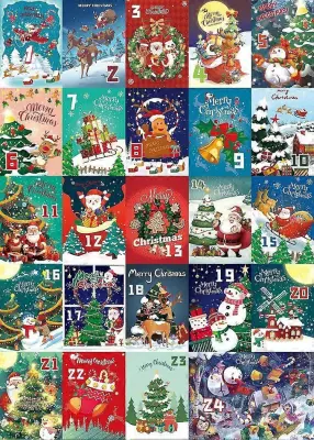 2025 Christmas Blind Box Odštevalni koledar Puzzle Božični adventni koledar Darilo Božično darilo