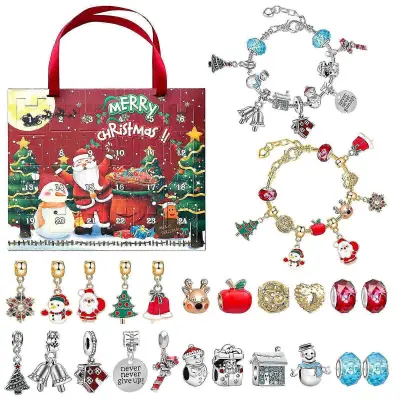 24-delni DIY komplet zapestnic za božični adventni koledar cs