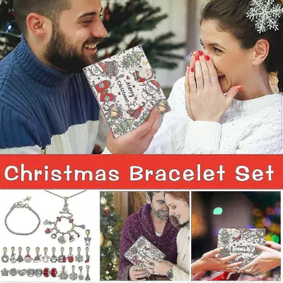 Darilo za božični koledar z odštevanjem, božični okraski, komplet božičnih darilnih škatel Diy Beaded Blind Box G