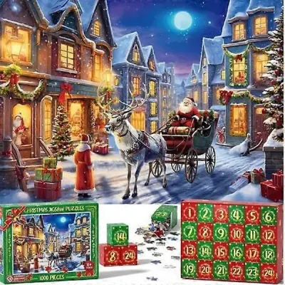 Puzzle Adventni koledar 2024, 1008 kosov sestavljanke 24 Days Toy Store Puzzle Christmas Countdown Adventni koledar M
