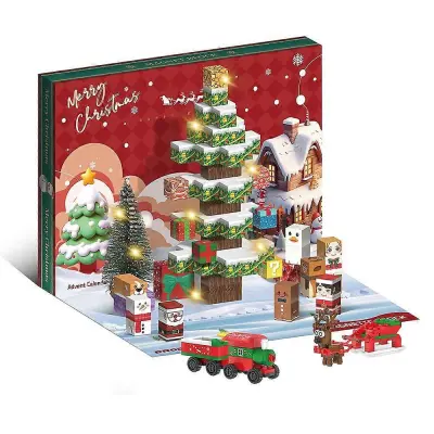 Božični magnetni gradniki Adventni koledar Blind Box Set Božična darila za otroke