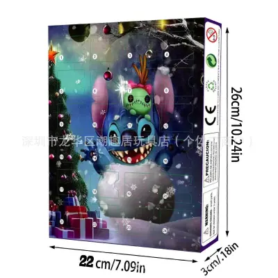 Nova škatla za slepe božične adventne koledarje Stitch Lilo & Stitch