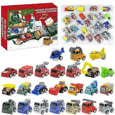 Adventni koledar Otroške igrače 24GB Truck Engineering Vehicle Calendar Puzzle Christmas Gift 01_1