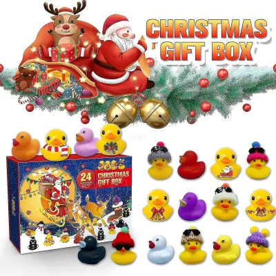 24 of Christmas Rubber Duck Adventni koledar Božične ustvarjalne igrače Rubber Duck Toy Blind Box